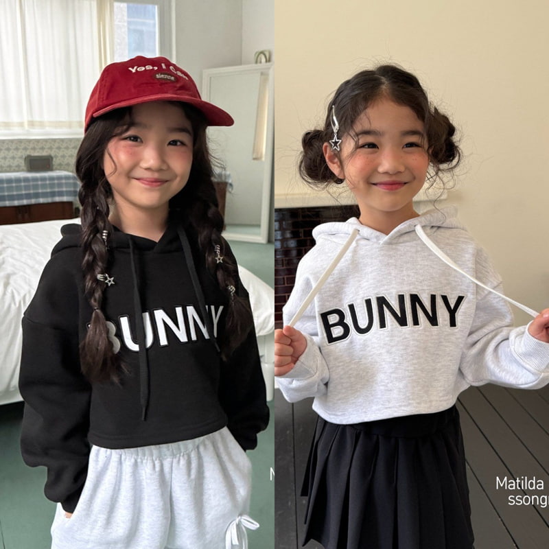 Matilda & Lee - Korean Children Fashion - #kidsshorts - Bunny Crop Hood Top