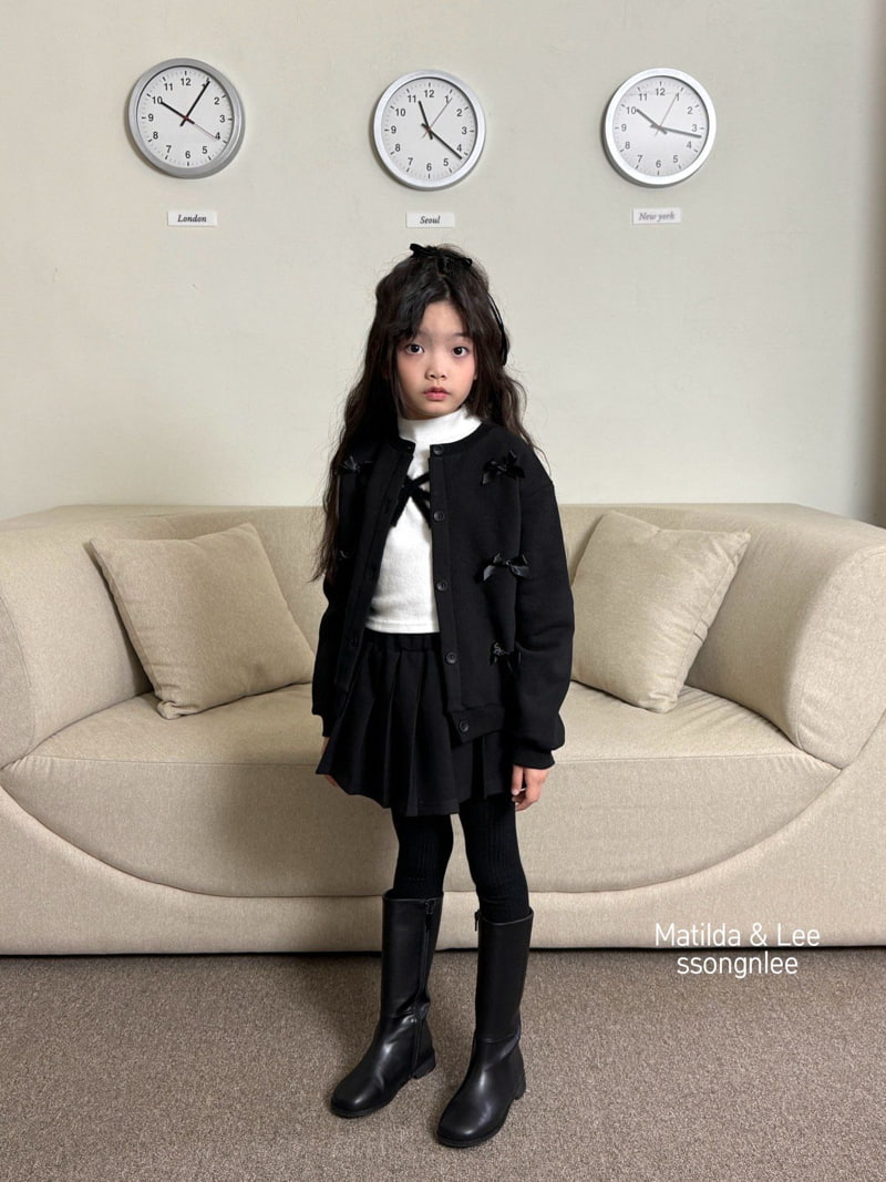 Matilda & Lee - Korean Children Fashion - #kidsshorts - Ribbon Cardigan - 2