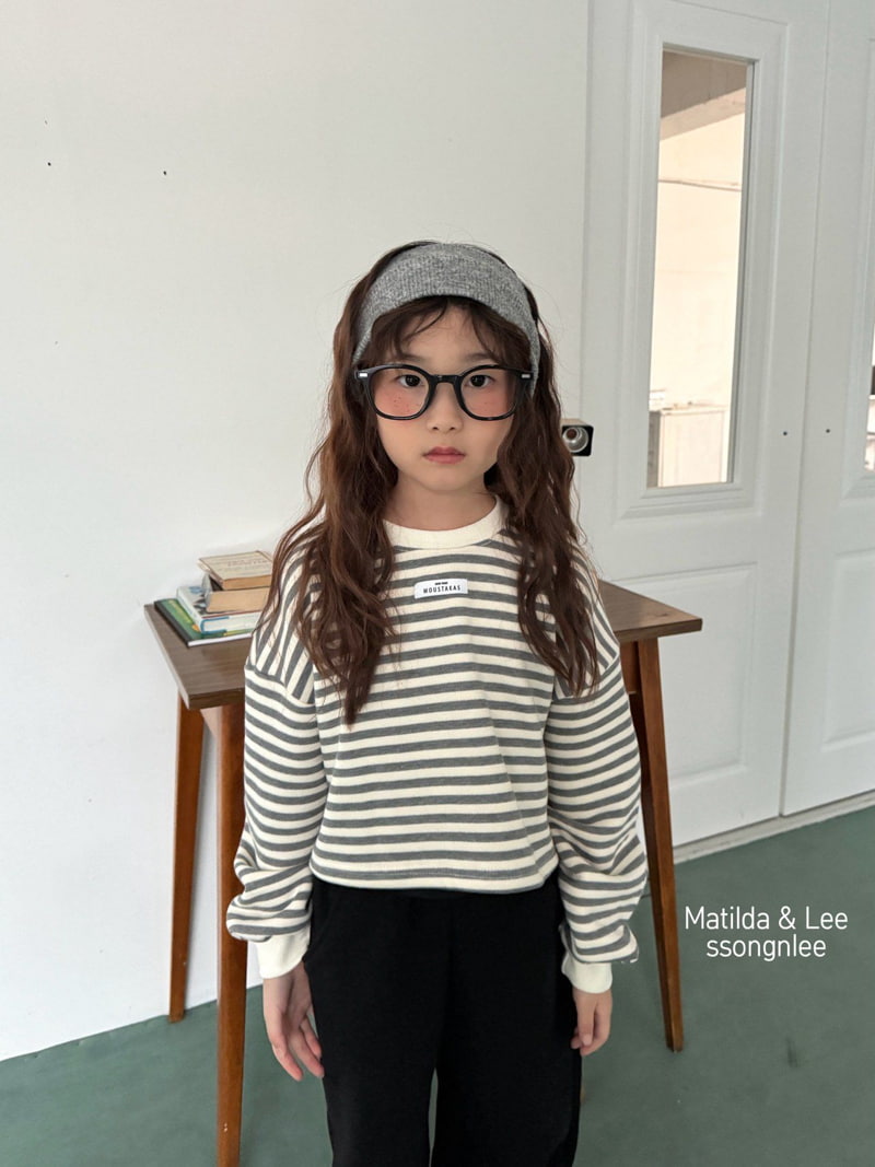 Matilda & Lee - Korean Children Fashion - #kidsshorts - Label Stripe Tee - 12