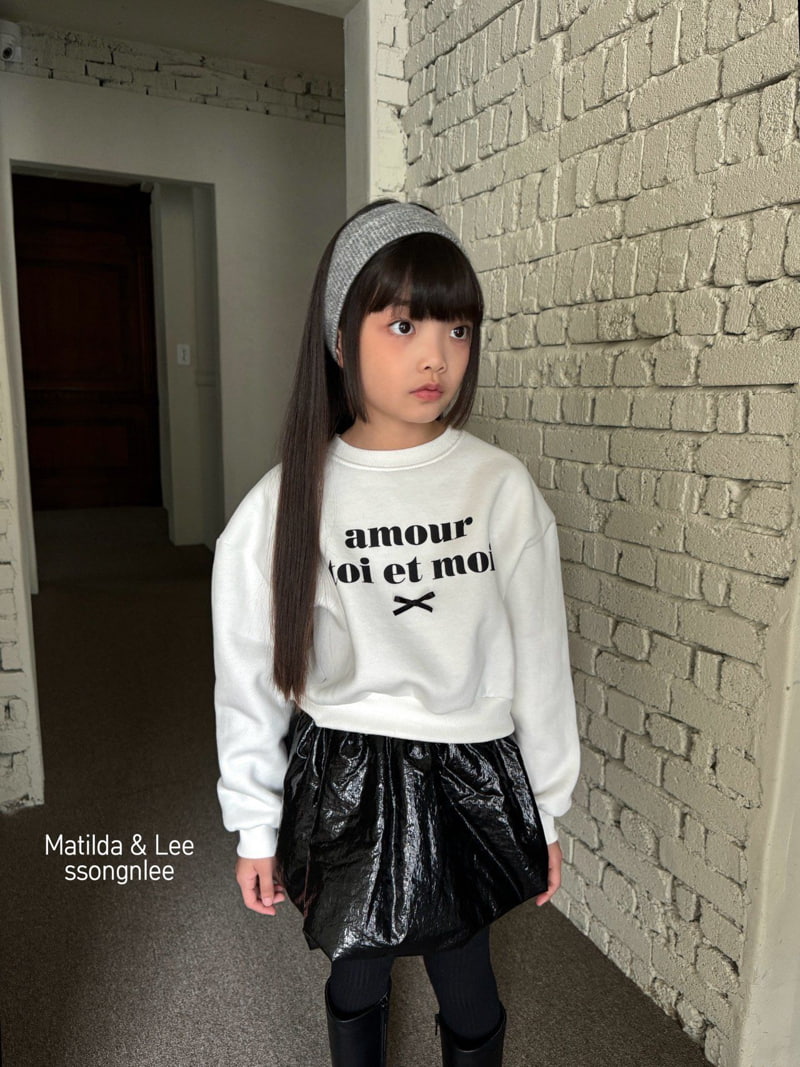 Matilda & Lee - Korean Children Fashion - #kidsshorts - Amor Crop Sweatshirt - 9