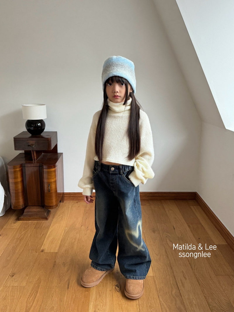 Matilda & Lee - Korean Children Fashion - #kidsstore - Vintage Heart Denim Pants - 9