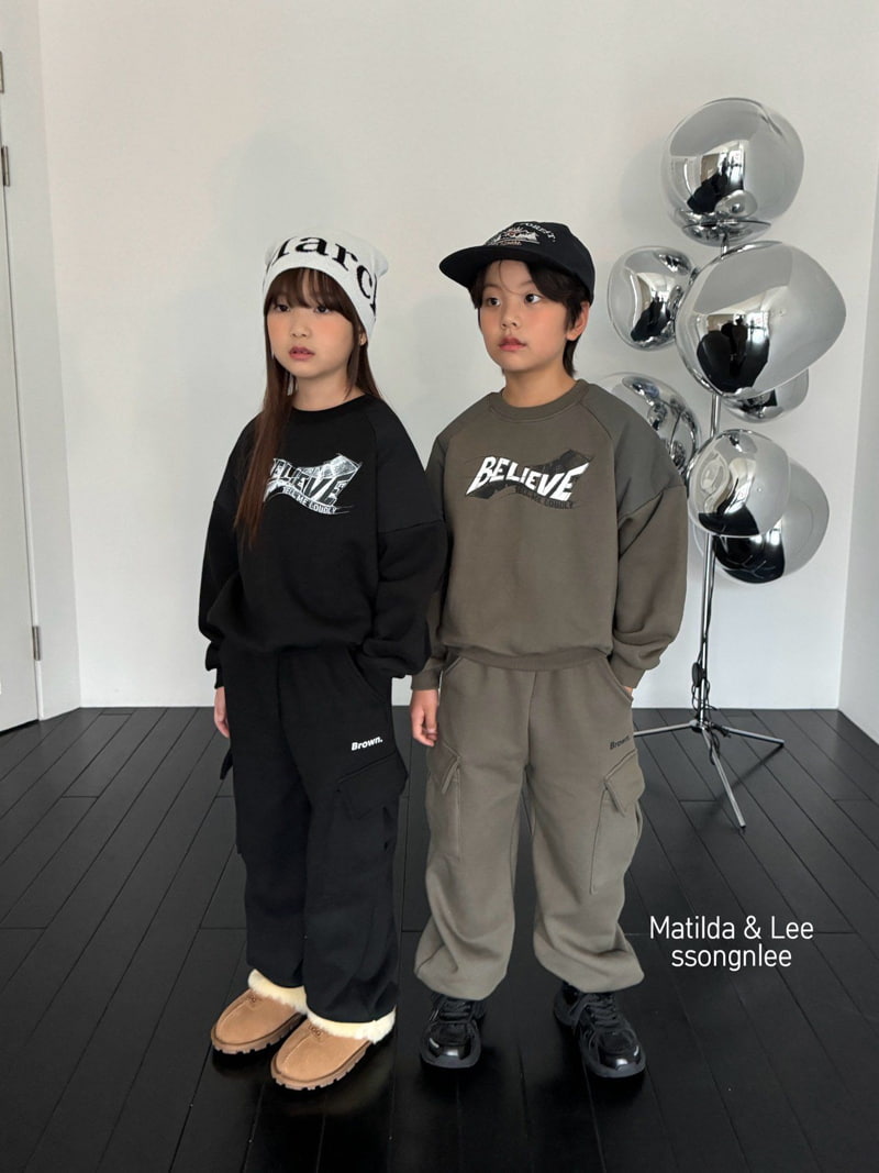 Matilda & Lee - Korean Children Fashion - #kidsshorts - Brown Jogger Pants - 4