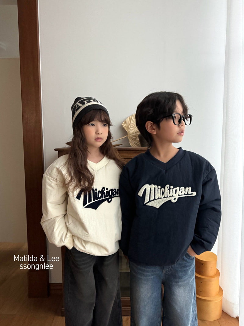 Matilda & Lee - Korean Children Fashion - #kidsstore - Michigan padded sweatshirt - 12