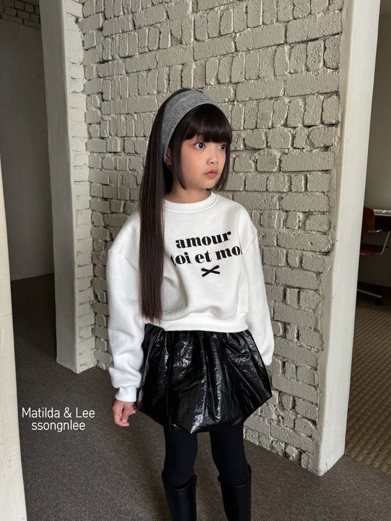 Matilda & Lee - Korean Children Fashion - #kidsstore - Amor Crop Sweatshirt - 10