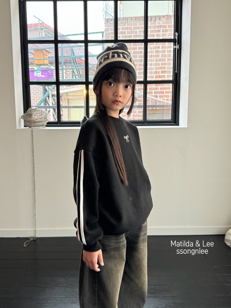 Matilda & Lee - Korean Children Fashion - #kidzfashiontrend - Ribbon Tape Sweatshirt - 8