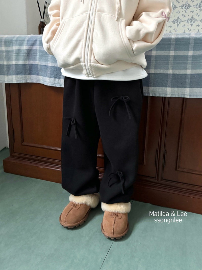 Matilda & Lee - Korean Children Fashion - #kidzfashiontrend - Ribbon Jogger Pants - 7