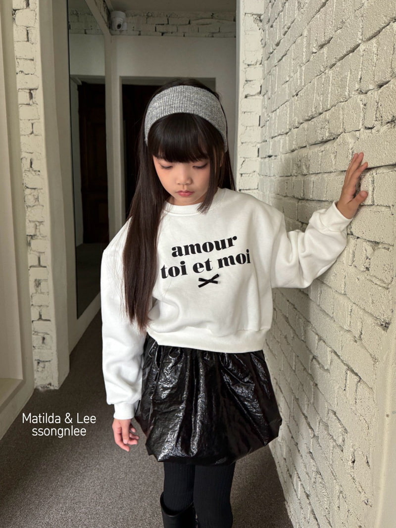 Matilda & Lee - Korean Children Fashion - #kidzfashiontrend - Amor Crop Sweatshirt - 11