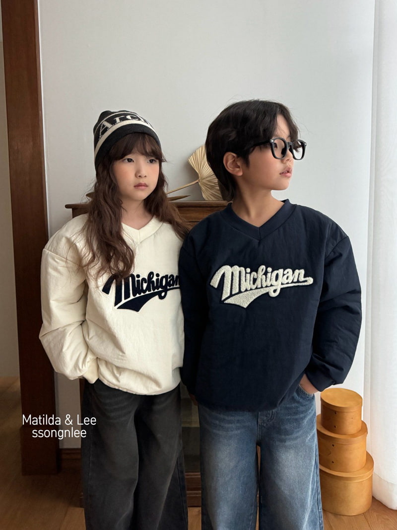 Matilda & Lee - Korean Children Fashion - #littlefashionista - Michigan padded sweatshirt