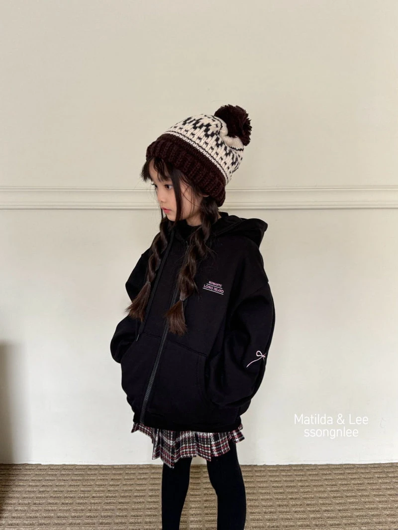 Matilda & Lee - Korean Children Fashion - #littlefashionista - Embroidered Ribbon Hooded Zip-up - 9