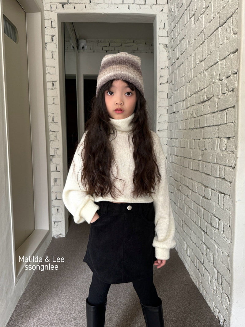 Matilda & Lee - Korean Children Fashion - #magicofchildhood - Crop Turtleneck Knit  - 2