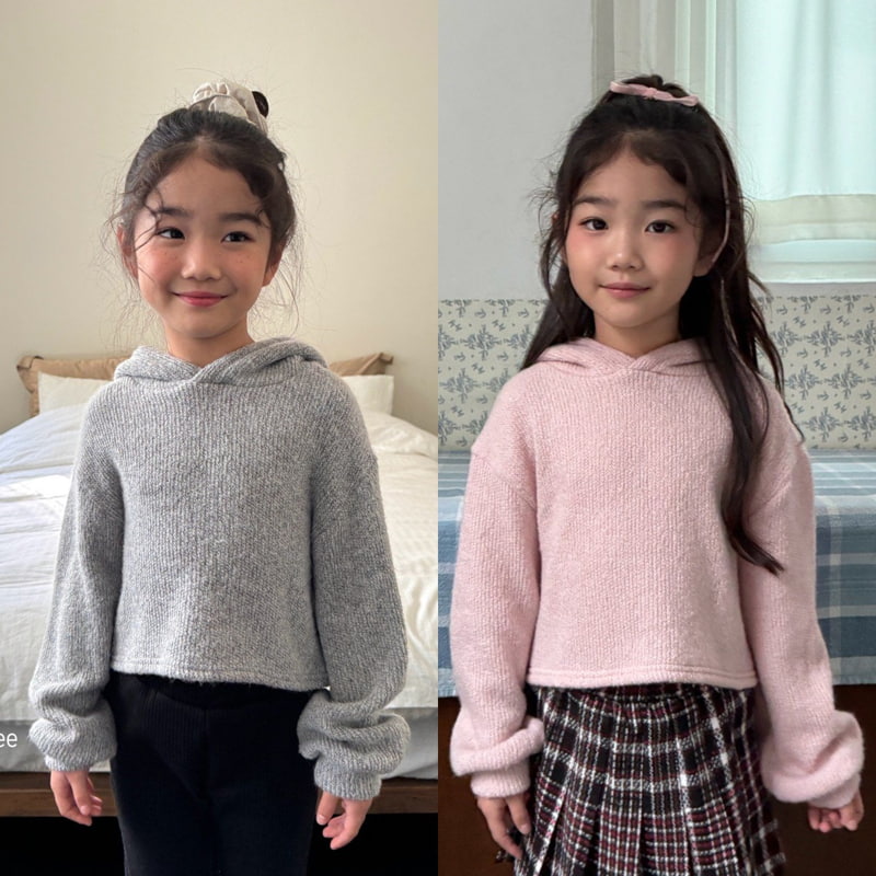 Matilda & Lee - Korean Children Fashion - #minifashionista - Hooded Crop Knit