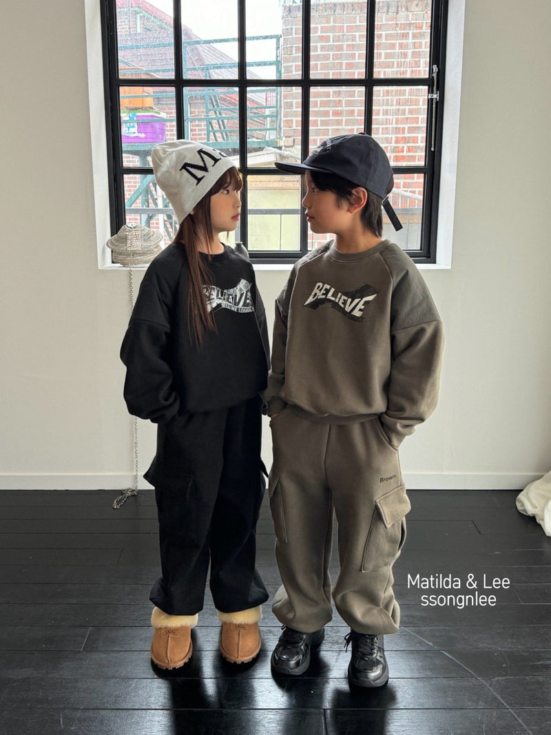 Matilda & Lee - Korean Children Fashion - #prettylittlegirls - Brown Jogger Pants - 10