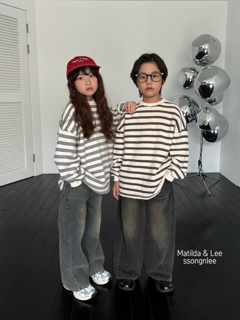 Matilda & Lee - Korean Children Fashion - #prettylittlegirls - Rouge Stripe Tee - 8