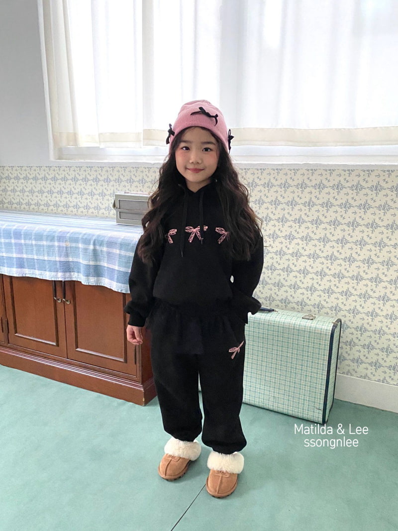 Matilda & Lee - Korean Children Fashion - #minifashionista - Lace Ribbon Jogger Pants - 4