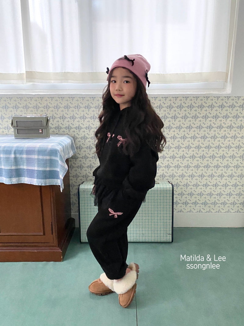 Matilda & Lee - Korean Children Fashion - #stylishchildhood - Lace Ribbon Jogger Pants - 7