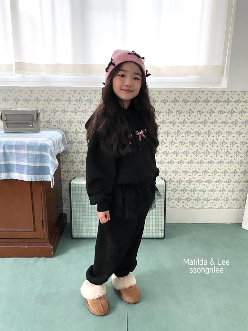 Matilda & Lee - Korean Children Fashion - #todddlerfashion - Lace Ribbon Jogger Pants - 5