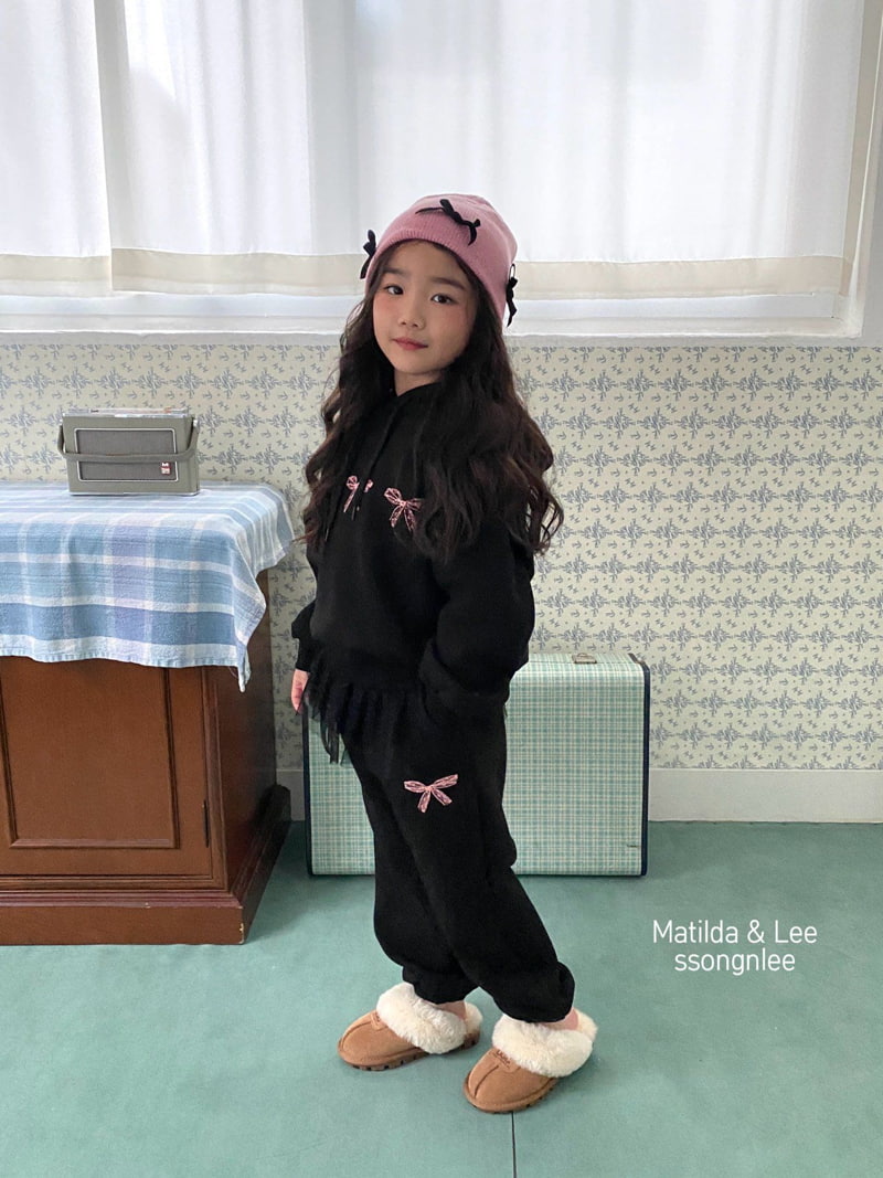 Matilda & Lee - Korean Children Fashion - #toddlerclothing - Lace Ribbon Jogger Pants - 6