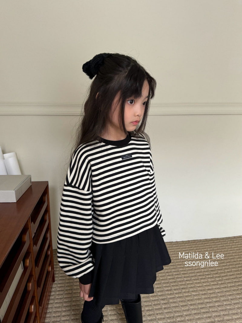 Matilda & Lee - Korean Children Fashion - #toddlerclothing - Label Stripe Tee - 5