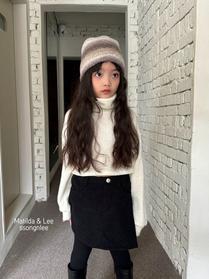 Matilda & Lee - Korean Children Fashion - #toddlerclothing - Crop Turtleneck Knit  - 6