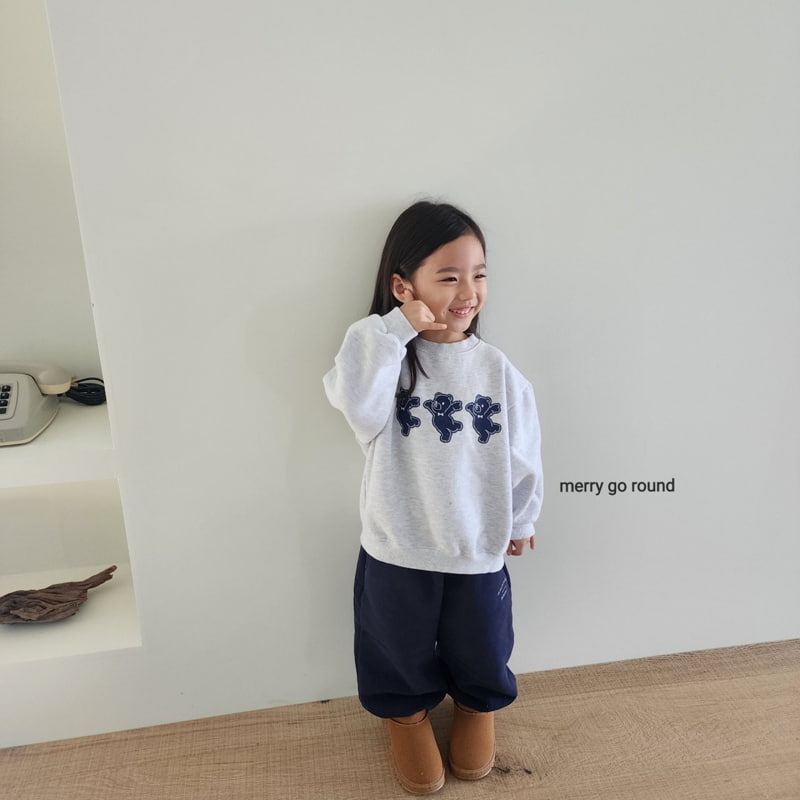 Merry Go Round - Korean Children Fashion - #Kfashion4kids - Three Bear Sweatshirt - 8