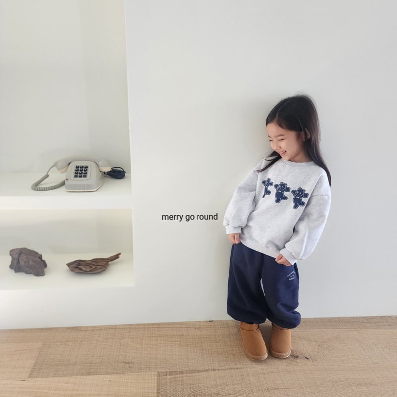 Merry Go Round - Korean Children Fashion - #childrensboutique - Three Bear Sweatshirt