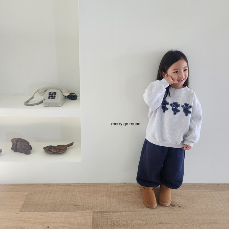 Merry Go Round - Korean Children Fashion - #discoveringself - Three Bear Sweatshirt - 3