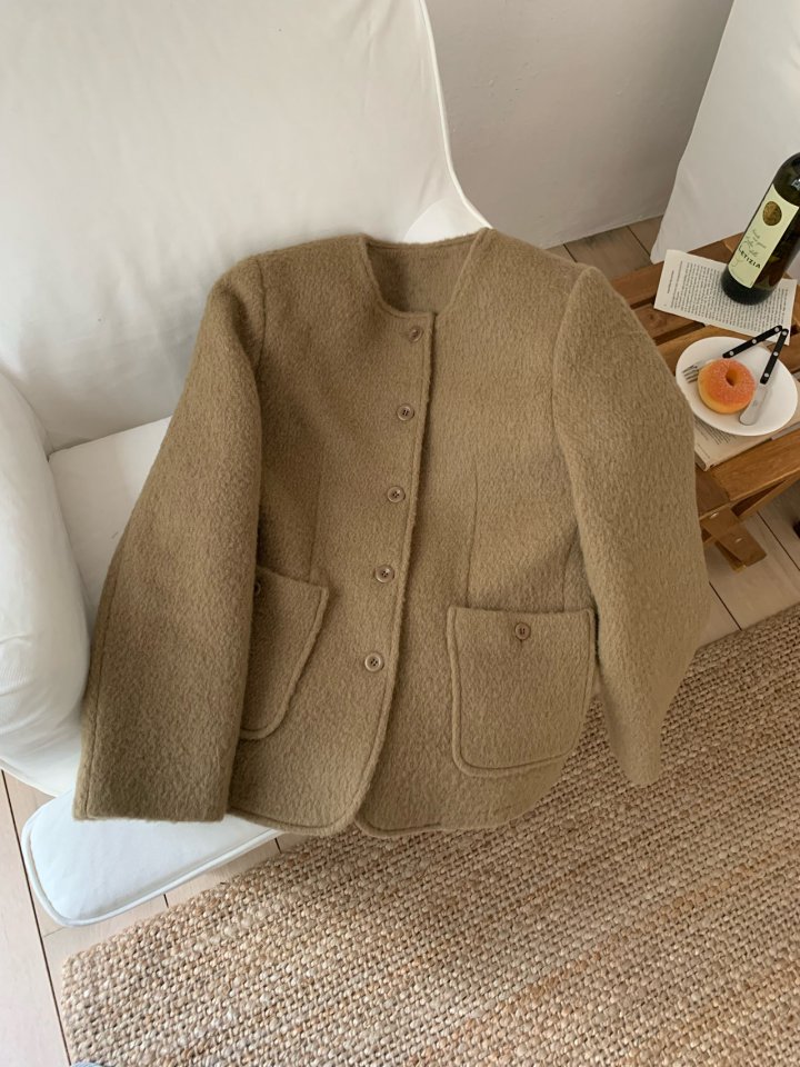 Merry pn - Korean Women Fashion - #momslook - Wool Stitch Jacket - 2