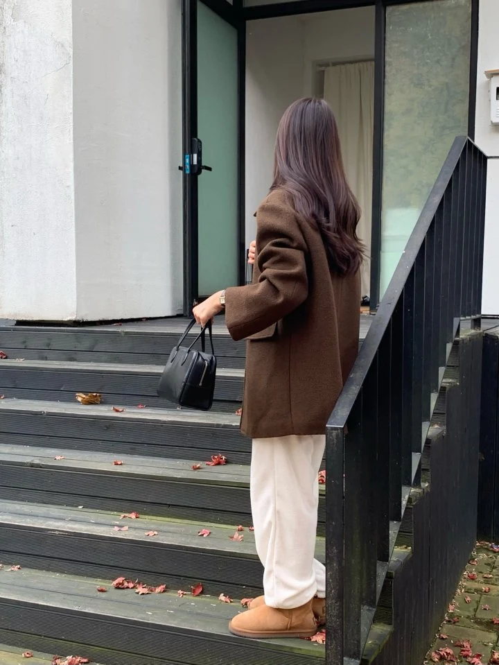 Merry pn - Korean Women Fashion - #momslook - Half Button Coat