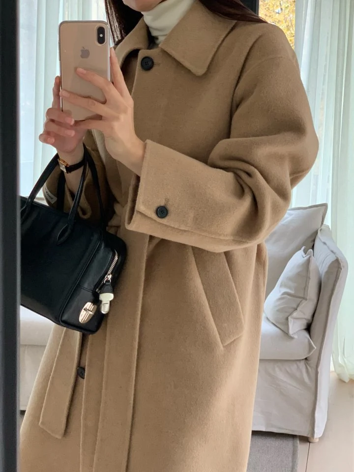 Merry pn - Korean Women Fashion - #momslook - Soft Cashmere Handmade Coat - 4