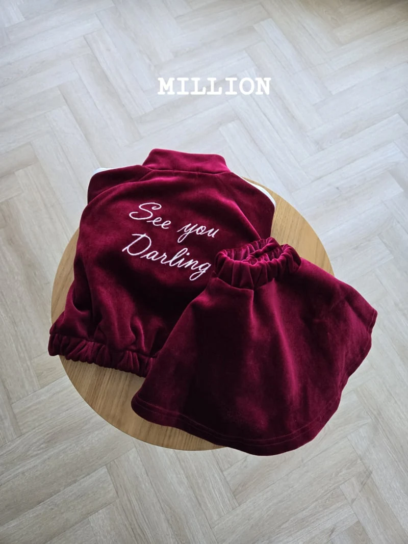 Million Dollar Baby - Korean Children Fashion - #childofig - Velvet Anorak Set - 10