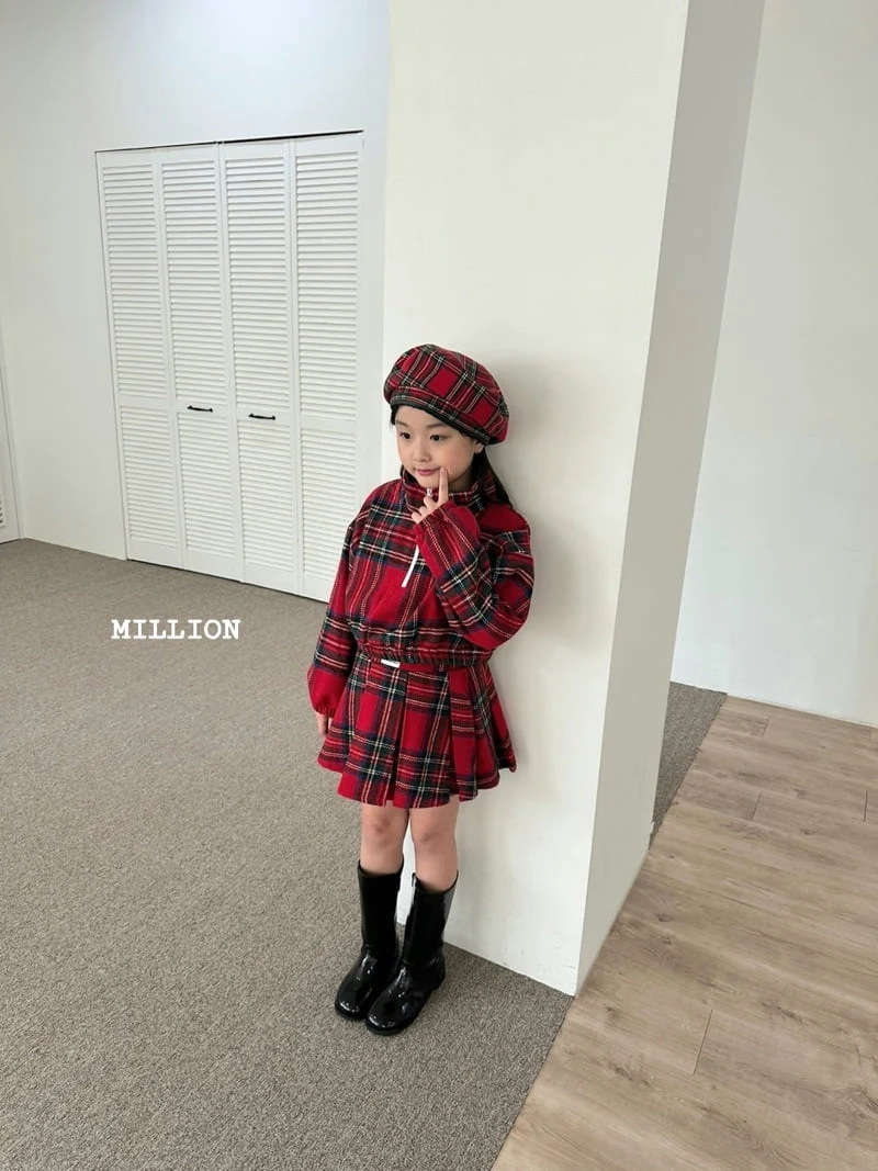 Million Dollar Baby - Korean Children Fashion - #childrensboutique - Check Anorak Set - 5