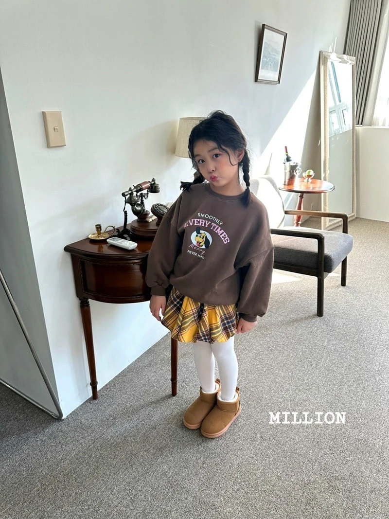 Million Dollar Baby - Korean Children Fashion - #designkidswear - Check Balloon Skirt - 7