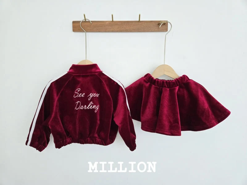 Million Dollar Baby - Korean Children Fashion - #designkidswear - Velvet Anorak Set - 12