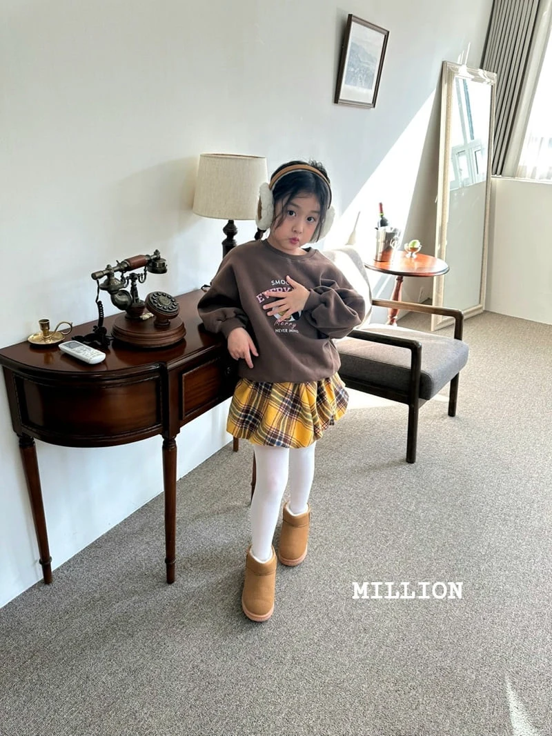 Million Dollar Baby - Korean Children Fashion - #kidsstore - Check Balloon Skirt - 11