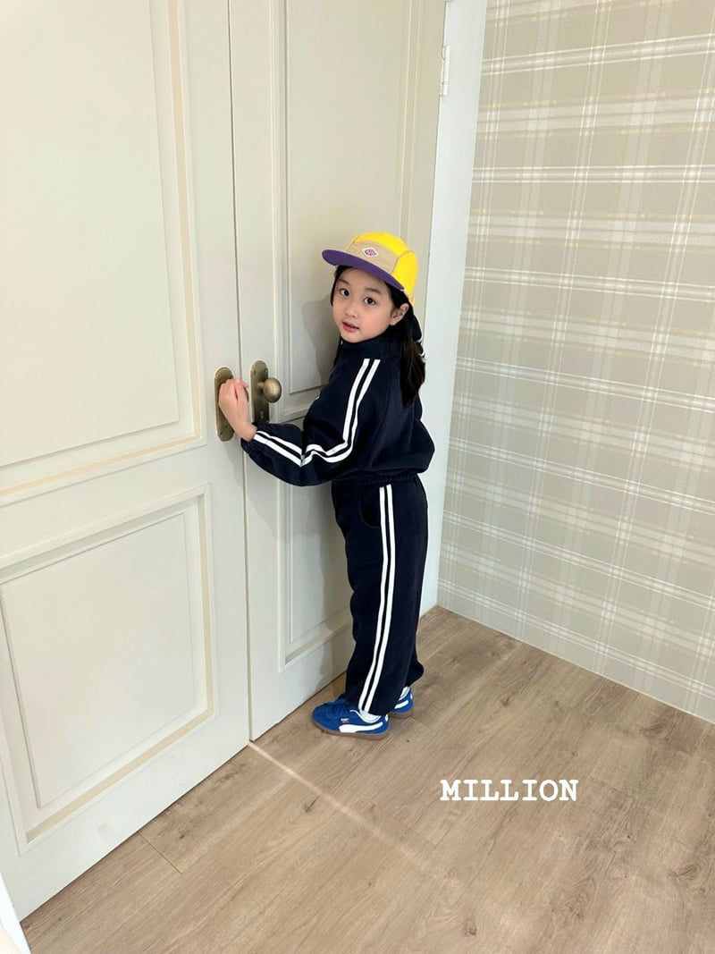 Million Dollar Baby - Korean Children Fashion - #kidsstore - Two Line Tape Pants - 6