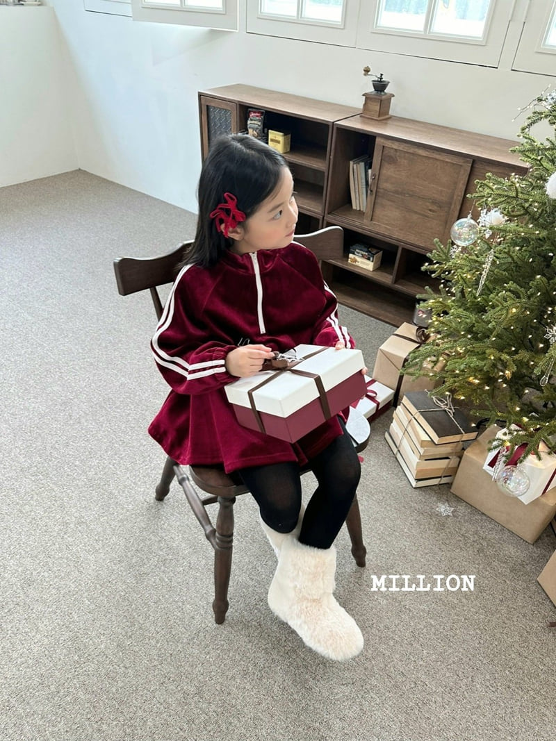 Million Dollar Baby - Korean Children Fashion - #kidzfashiontrend - Velvet Anorak Set