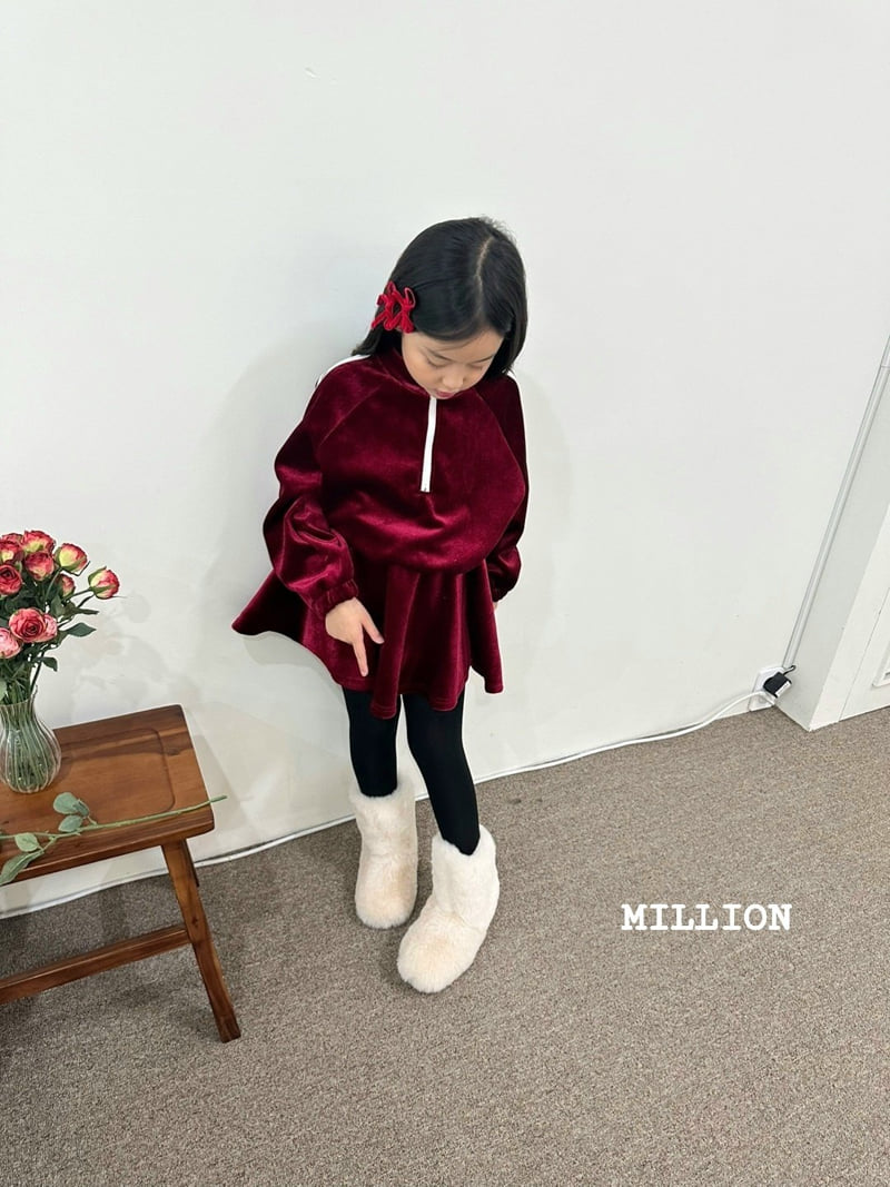 Million Dollar Baby - Korean Children Fashion - #littlefashionista - Velvet Anorak Set - 3