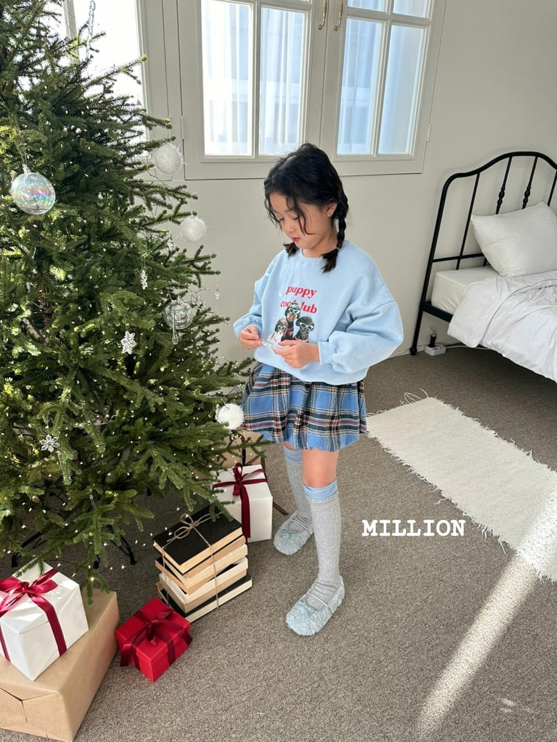 Million Dollar Baby - Korean Children Fashion - #todddlerfashion - Check Balloon Skirt - 2