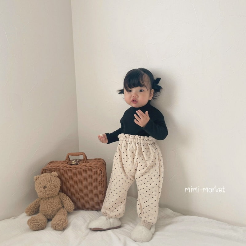 Mimi Market - Korean Baby Fashion - #babyboutique - Dot Quilted Pants - 12