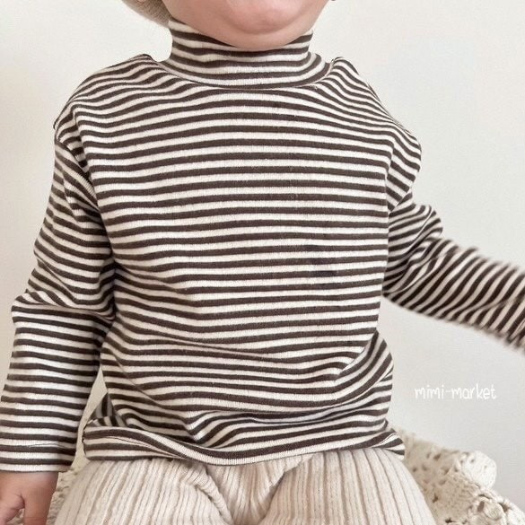 Mimi Market - Korean Baby Fashion - #babyboutique - Stripe Turtleneck Tee - 8