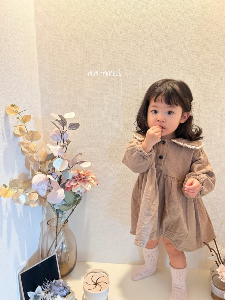 Mimi Market - Korean Baby Fashion - #babyboutiqueclothing - Nunu Collar One-Piece - 11