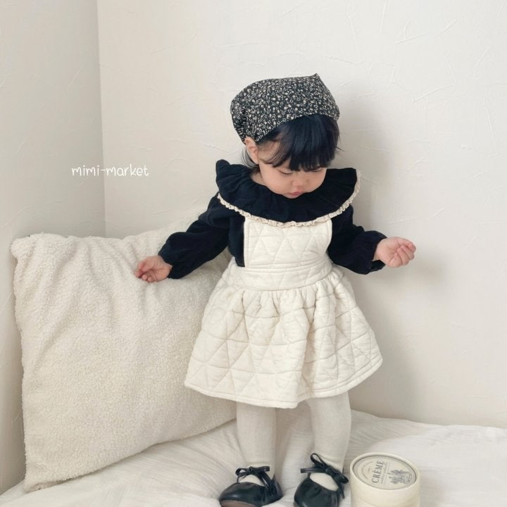 Mimi Market - Korean Baby Fashion - #babyfashion - Quilted Suspenders One-piece