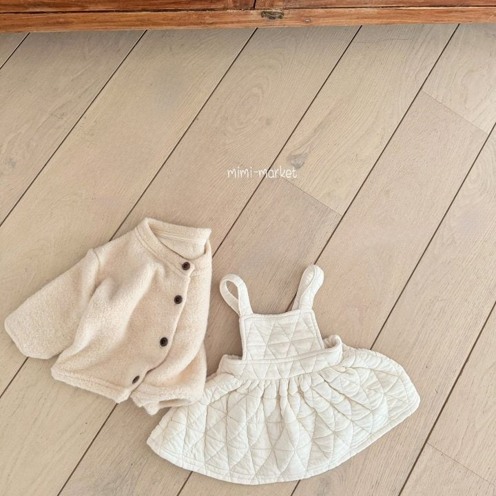 Mimi Market - Korean Baby Fashion - #babygirlfashion - Quilted Suspenders One-piece - 3