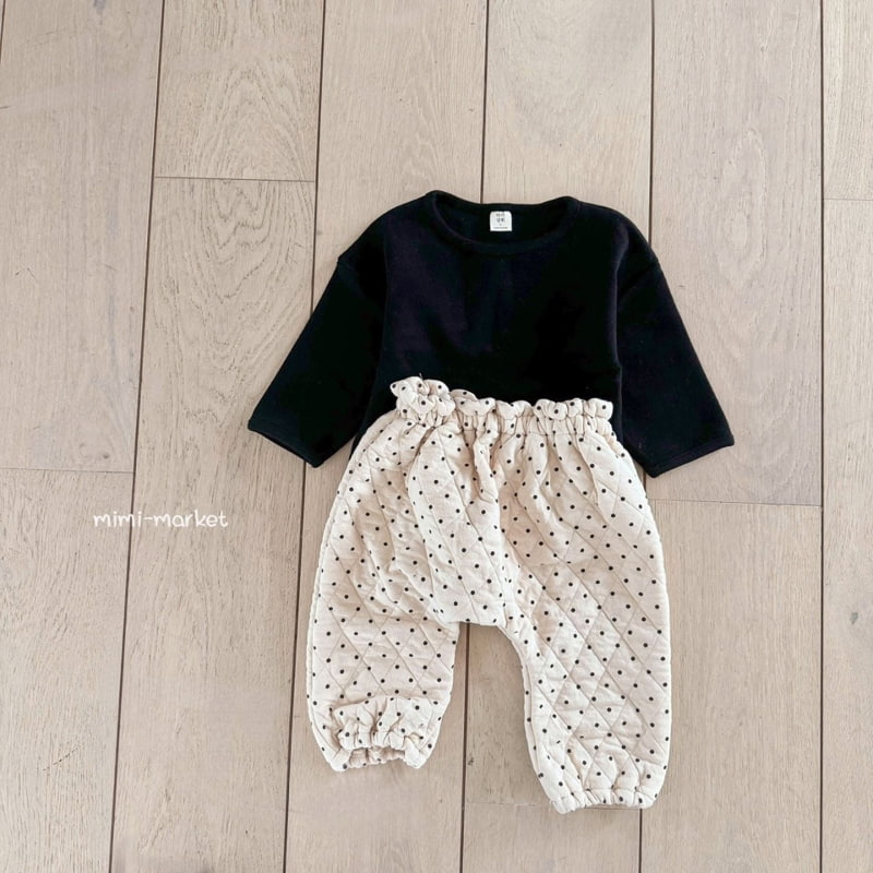 Mimi Market - Korean Baby Fashion - #babygirlfashion - Dot Quilted Pants - 2