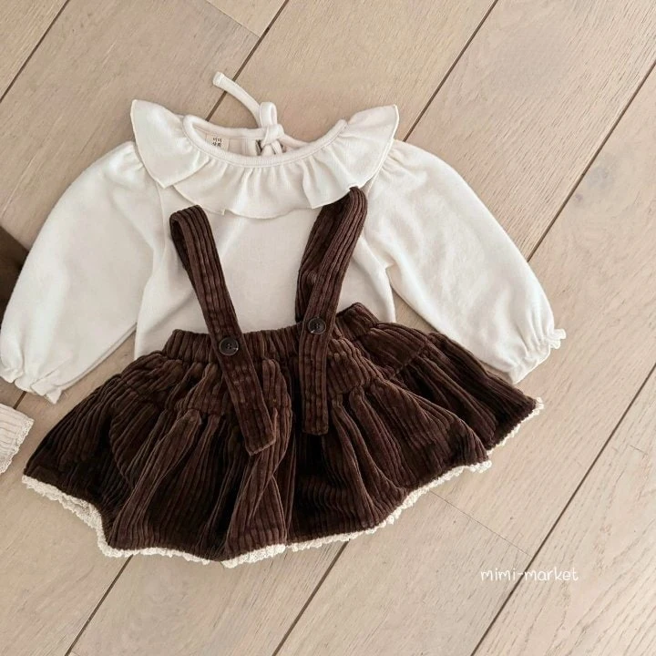 Mimi Market - Korean Baby Fashion - #babygirlfashion - Bebe Suspenders Skirt