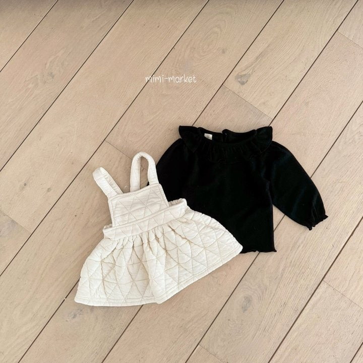 Mimi Market - Korean Baby Fashion - #babyootd - Quilted Suspenders One-piece - 6