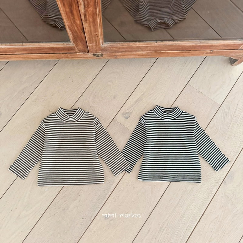 Mimi Market - Korean Baby Fashion - #babyootd - Stripe Turtleneck Tee