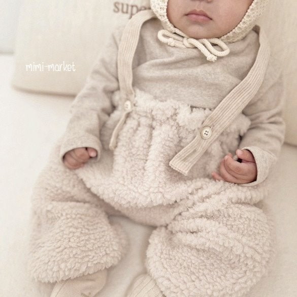 Mimi Market - Korean Baby Fashion - #babyootd - Poodle Suspenders Pants - 8