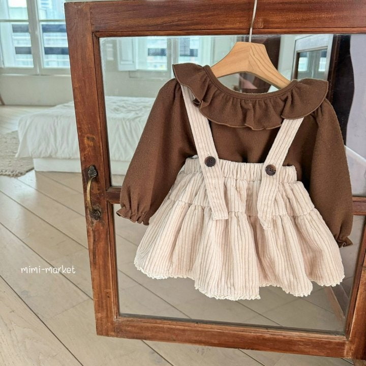 Mimi Market - Korean Baby Fashion - #babyoninstagram - Bebe Suspenders Skirt - 4