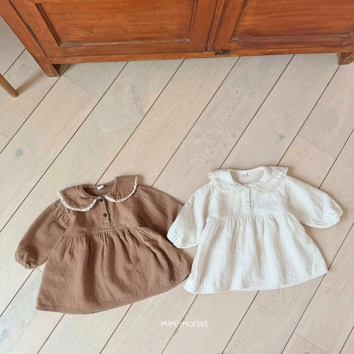 Mimi Market - Korean Baby Fashion - #babyootd - Nunu Collar One-Piece - 4